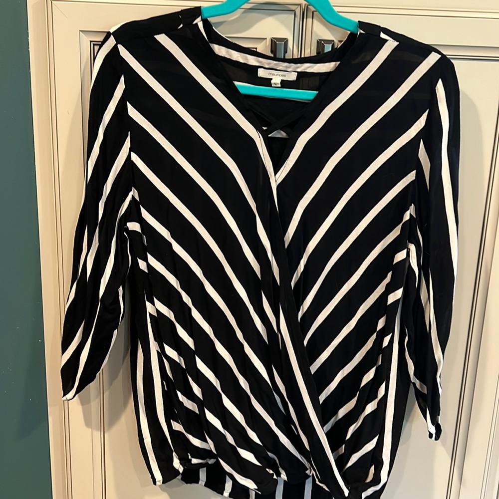 Maurices mock wrap blouse